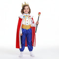 Kids' Prince Costume Set with Gold Crown, Scepter and Red Cape - Image 1