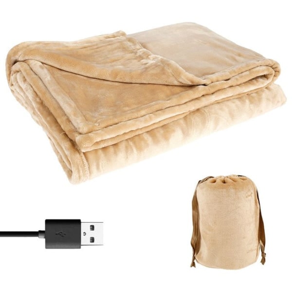 Kids' Queen Size Battery Operated Electric Blanket with Cordless USB Heating and Fleece Throw - Image 2