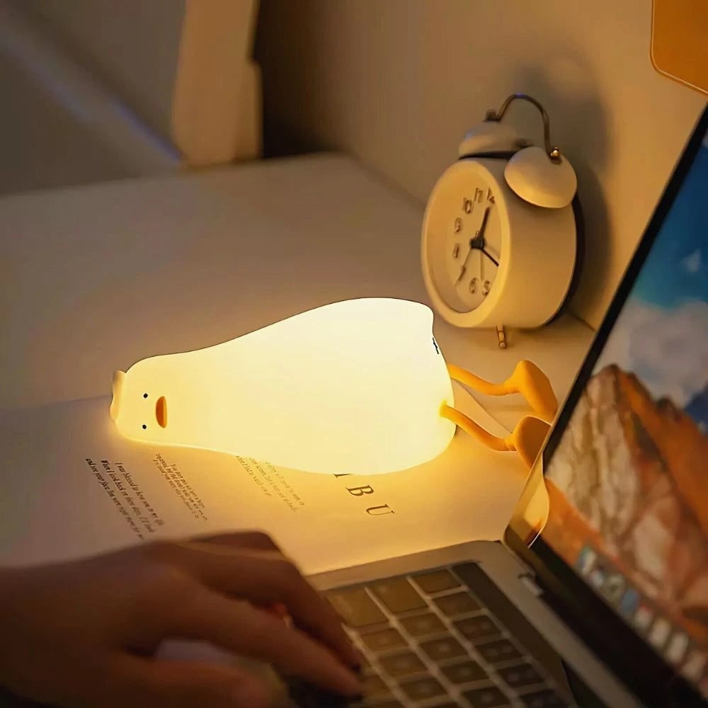 Kids' Rechargeable Silicone Night Light with Touch Activated Control and Warm LED Glow - Image 2