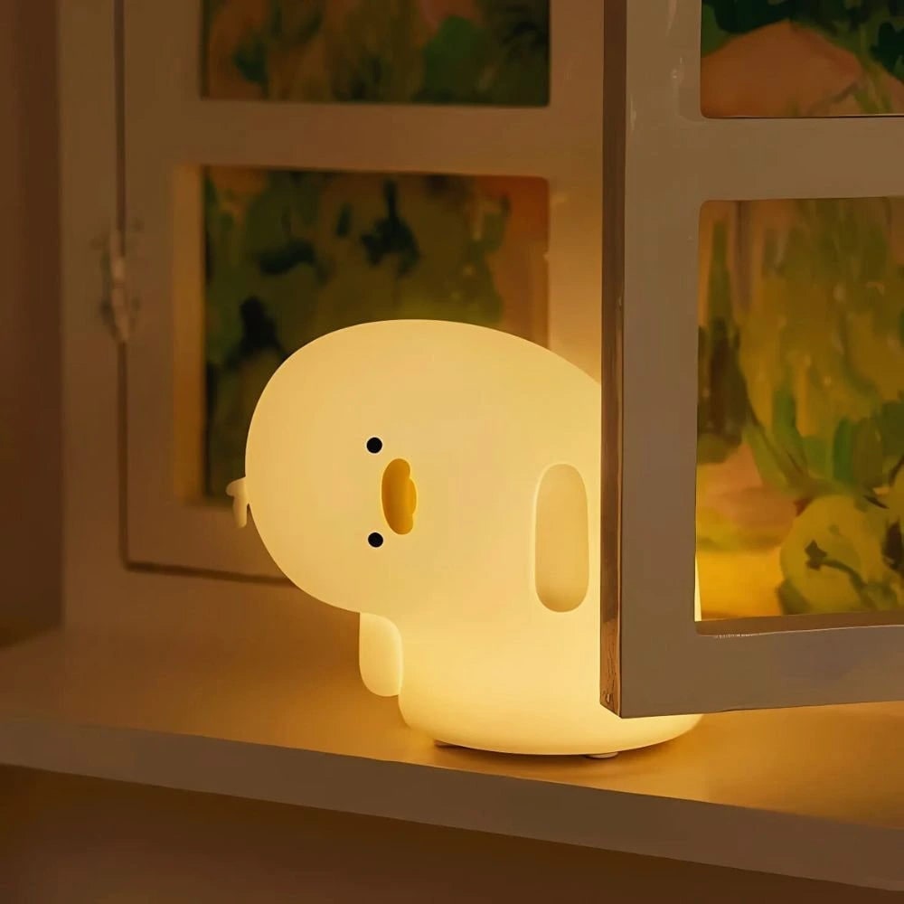 Kids' Rechargeable Silicone Night Light with Touch Activated Control and Warm LED Glow - Image 3