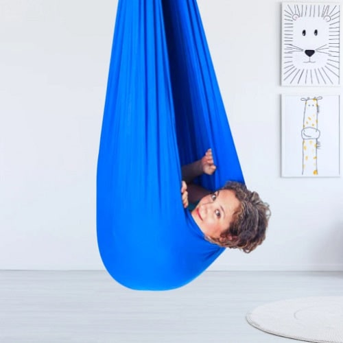 Kids' Sensory Swing Cocoon with Elastic Fabric for Therapy and Calm - Image 3