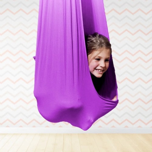 Kids' Sensory Swing Cocoon with Elastic Fabric for Therapy and Calm - Image 5