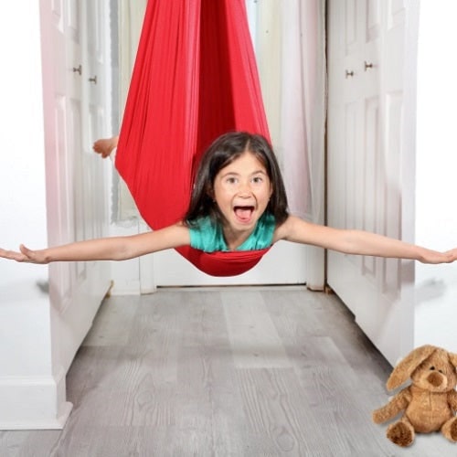 Kids' Sensory Swing Cocoon with Elastic Fabric for Therapy and Calm - Image 6