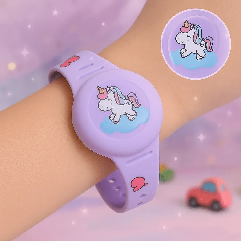 Kids' Silicone Airtag Wristband with Adjustable Strap and Cartoon Graphics - Image 2