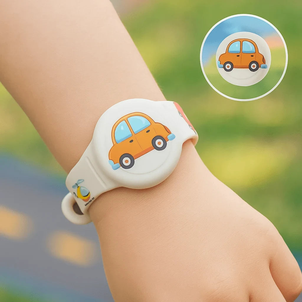 Kids' Silicone Airtag Wristband with Adjustable Strap and Cartoon Graphics - Image 4