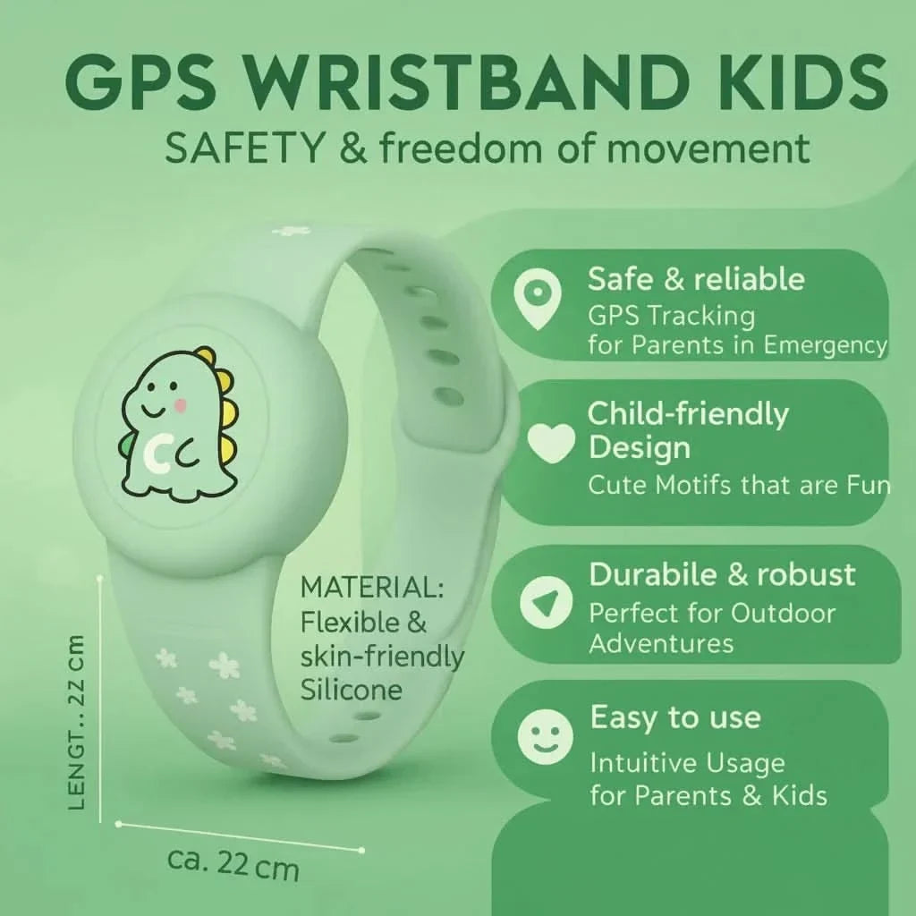 Kids' Silicone Airtag Wristband with Adjustable Strap and Cartoon Graphics - Image 8