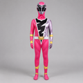 Kids' Superhero Costume Jumpsuit with Hooded Mask and Lightning Bolt Design - Image 2
