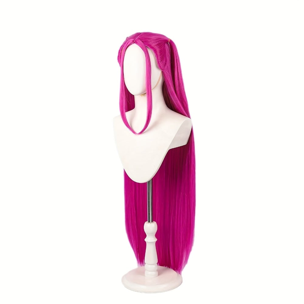 Kids' Synthetic Pink Costume Wig for Halloween Cosplay and Dress-Up - Image 11