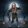 Kids' Zombie Skeleton Halloween Costume with Mask and Gloves - Image 1