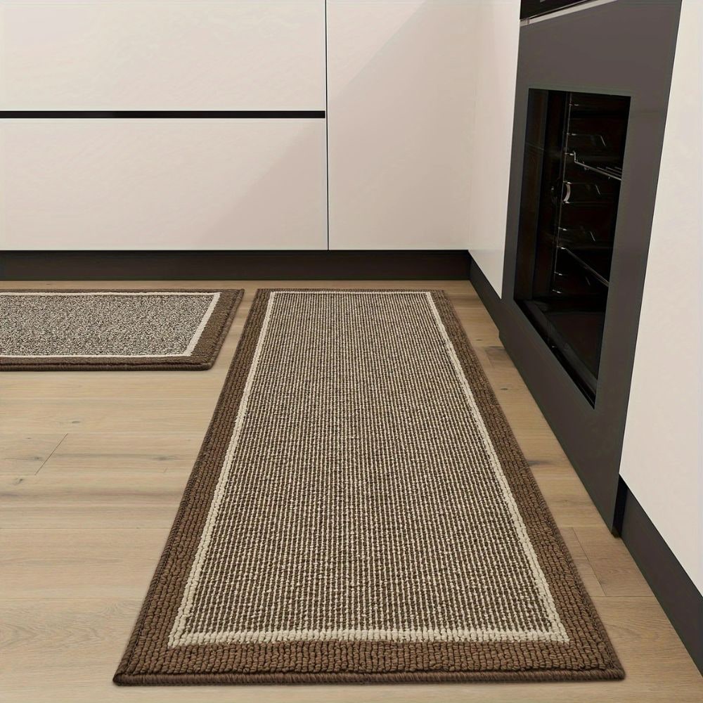 Kitchen Runner Rug Non Slip with Textured Woven Surface and Skid Backing - Image 3