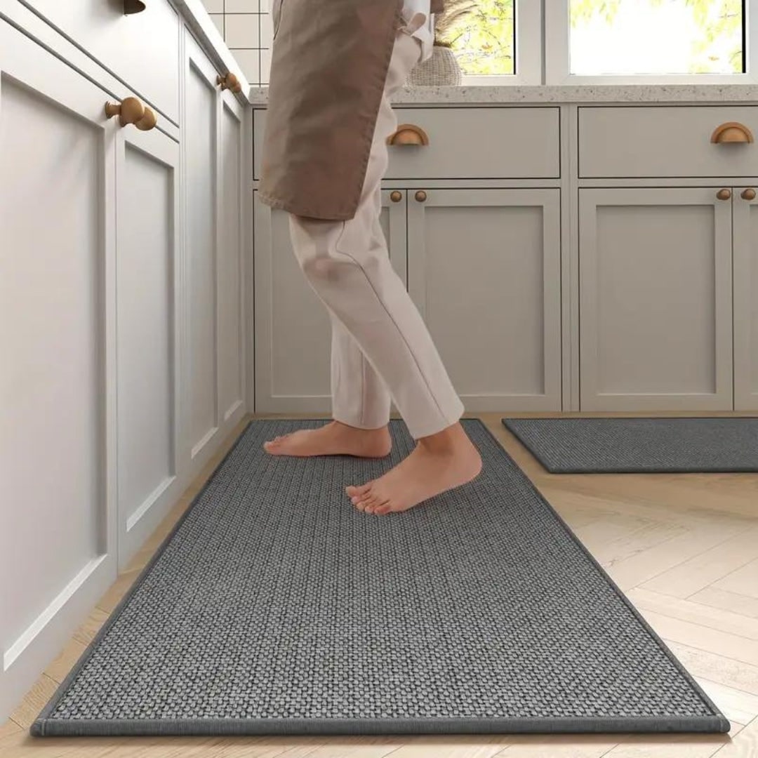 Kitchen Runner Rugs with Cushioned Support Woven Basketweave Non Slip Floor Mat - Image 2