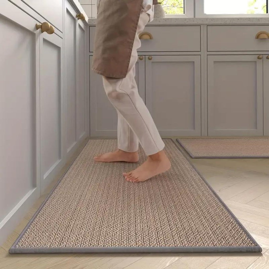 Kitchen Runner Rugs with Cushioned Support Woven Basketweave Non Slip Floor Mat - Image 3