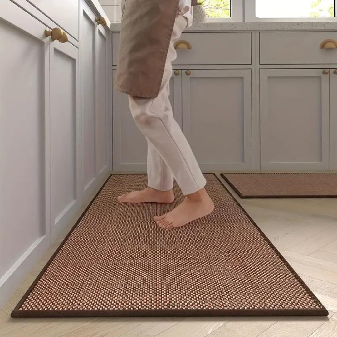 Kitchen Runner Rugs with Cushioned Support Woven Basketweave Non Slip Floor Mat - Image 6