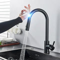 Kitchen Water Faucet with Touch Activation Pull-Down Sprayer and Single Lever Handle - Image 1