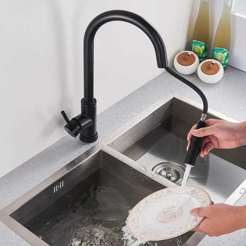 Kitchen Water Faucet with Touch Activation Pull-Down Sprayer and Single Lever Handle - Image 6