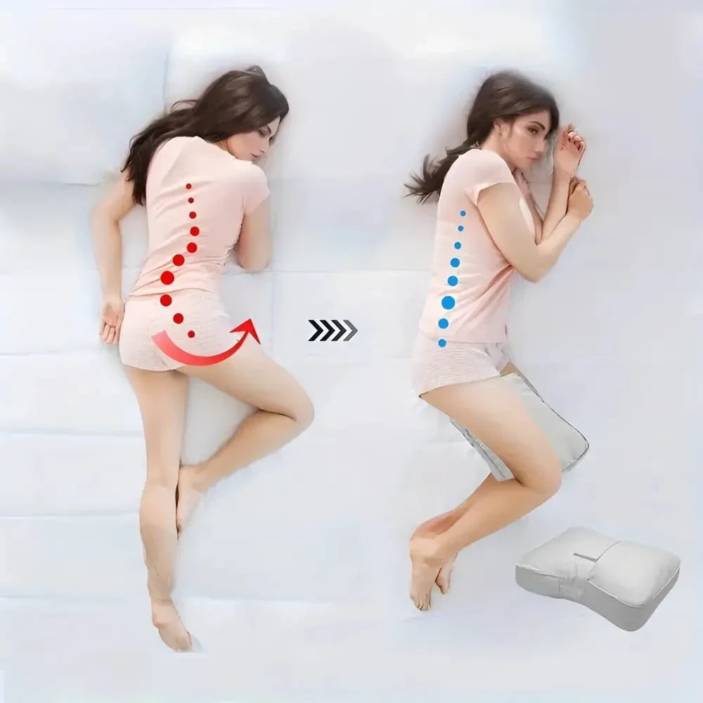 Knee Pillow for Sleeping with Memory Foam Adjustable Strap and Contoured Design for Side Sleepers - Image 4