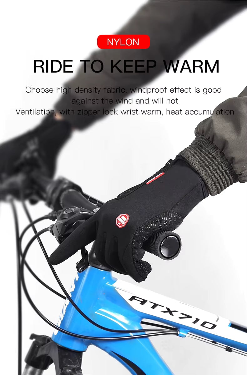Ladies Winter Gloves Waterproof Touchscreen with Zipper Wrist and Non-Slip Grip - Image 13