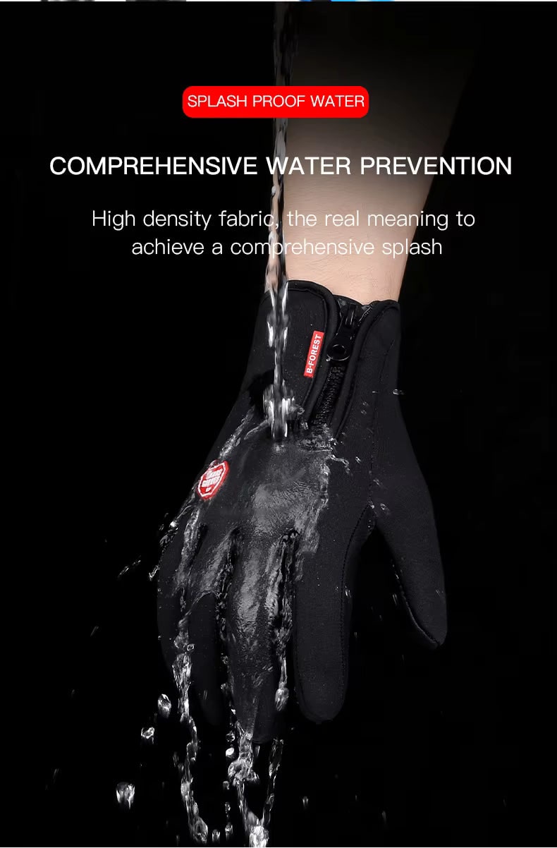 Ladies Winter Gloves Waterproof Touchscreen with Zipper Wrist and Non-Slip Grip - Image 14