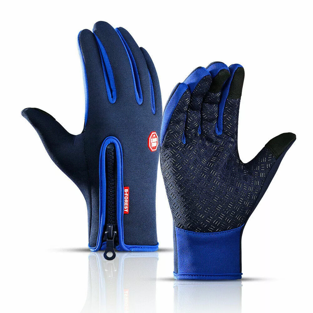 Ladies Winter Gloves Waterproof Touchscreen with Zipper Wrist and Non-Slip Grip - Image 3