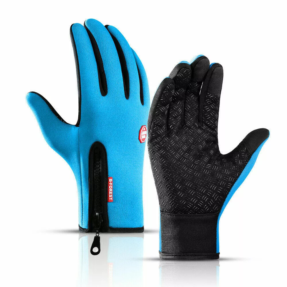 Ladies Winter Gloves Waterproof Touchscreen with Zipper Wrist and Non-Slip Grip - Image 4