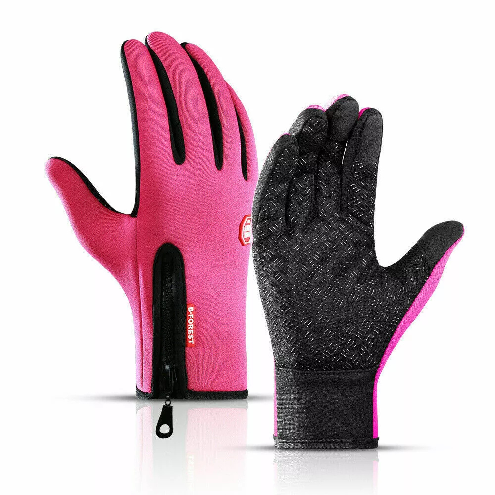 Ladies Winter Gloves Waterproof Touchscreen with Zipper Wrist and Non-Slip Grip - Image 5