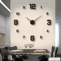 Large Wall Clock with 3D Adhesive Numbers and Minimalist Metal Hands - Image 5