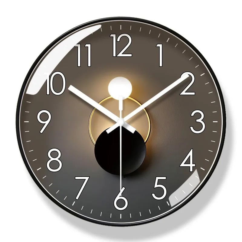 Large Wall Clock with Minimalist Glass Cover and Silent Operation for Modern Decor - Image 2