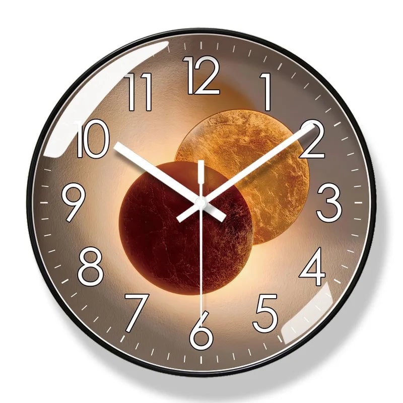 Large Wall Clock with Minimalist Glass Cover and Silent Operation for Modern Decor - Image 5