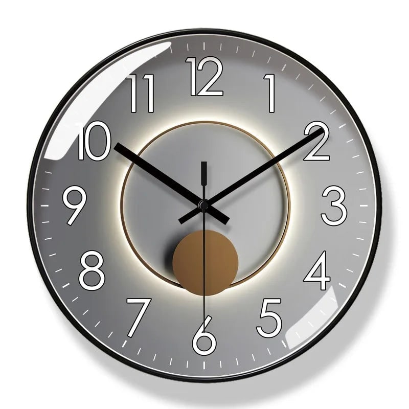 Large Wall Clock with Minimalist Glass Cover and Silent Operation for Modern Decor - Image 7