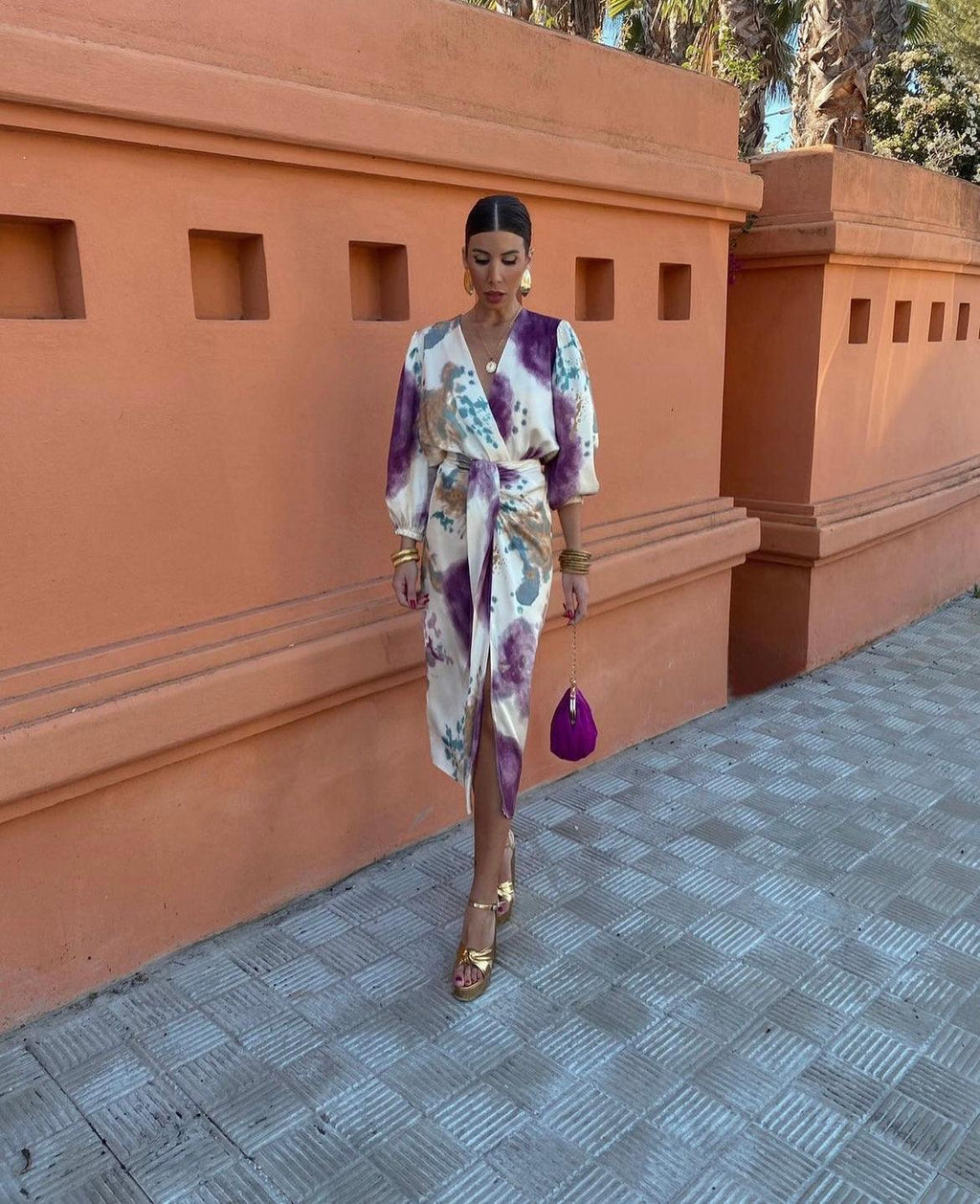 Laura | Abito Elegante Donna Scollo a V Vita Definita