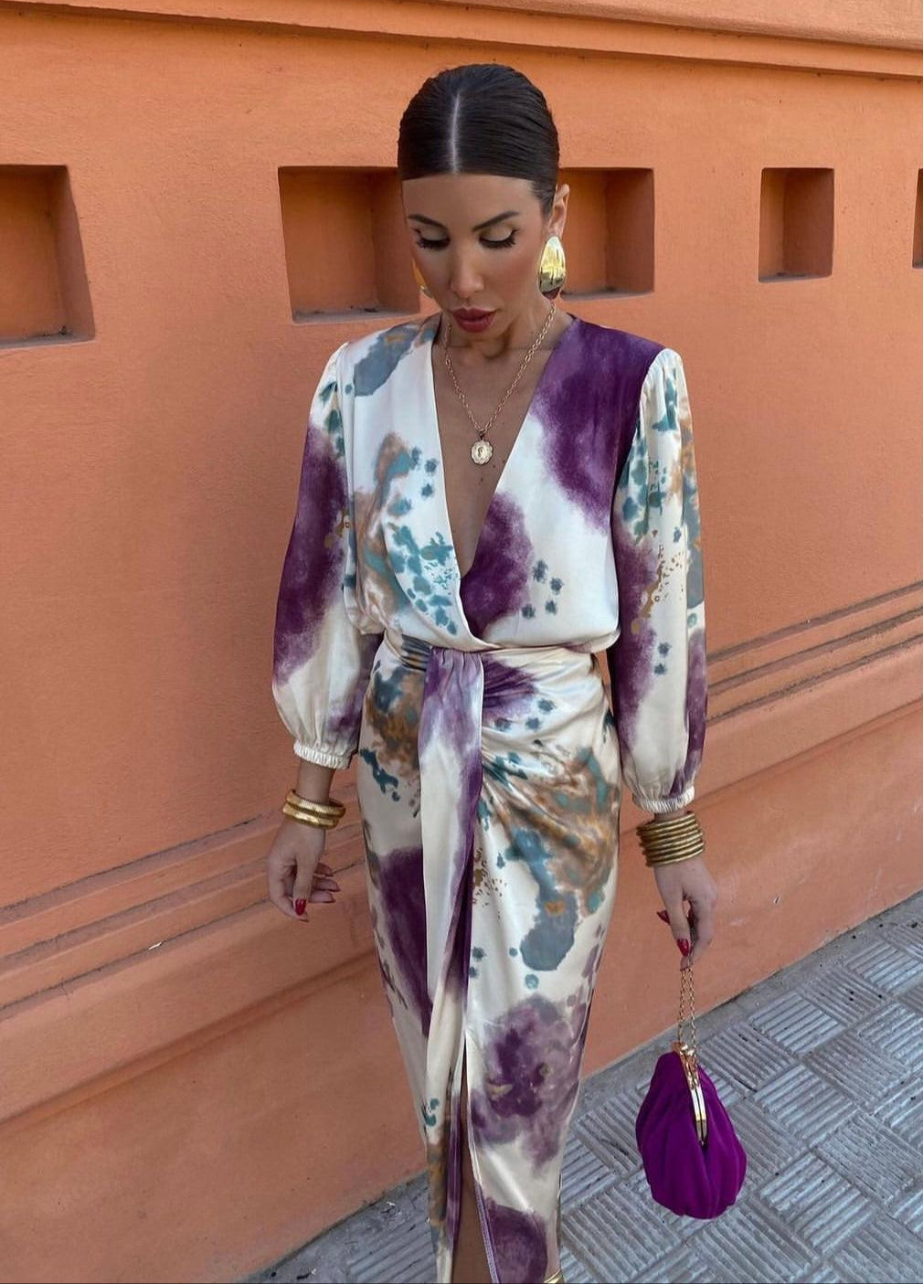 Laura | Abito Elegante Donna Scollo a V Vita Definita
