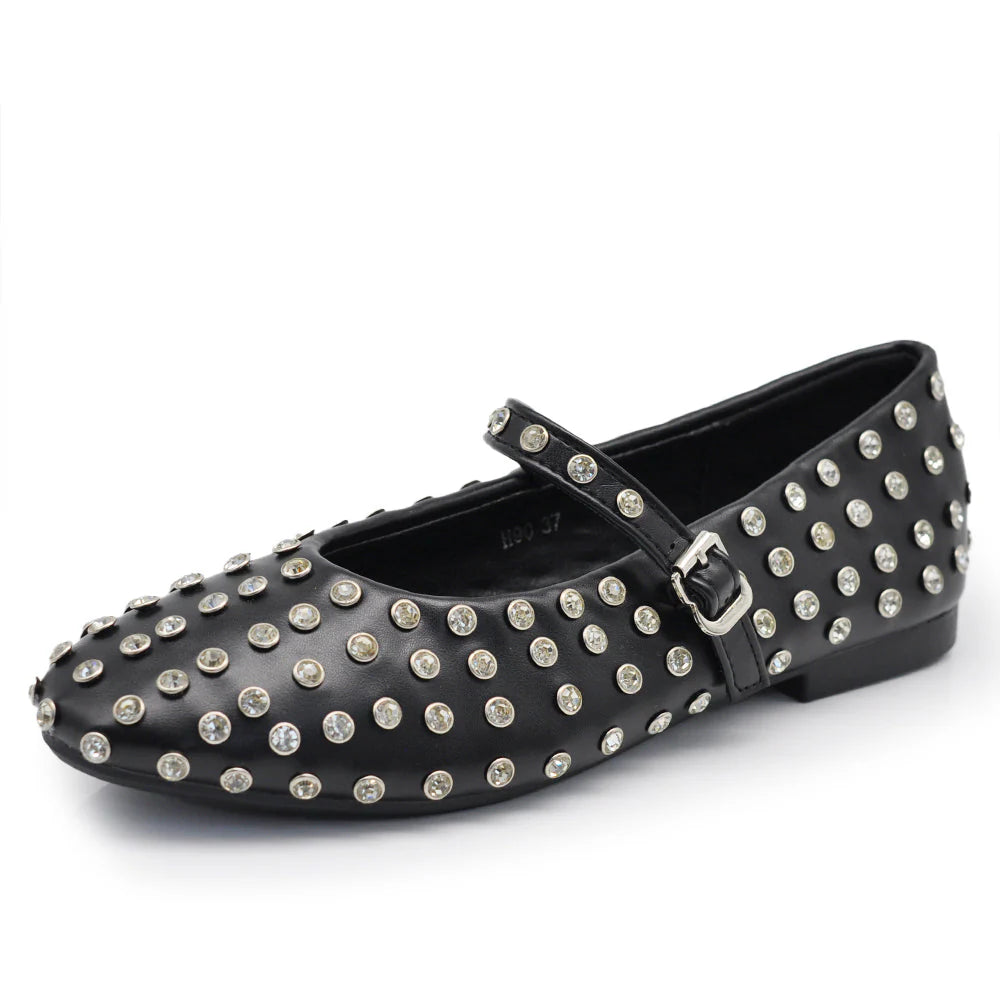 Laura | Ballerine Donna Borchie Strass Cinturino