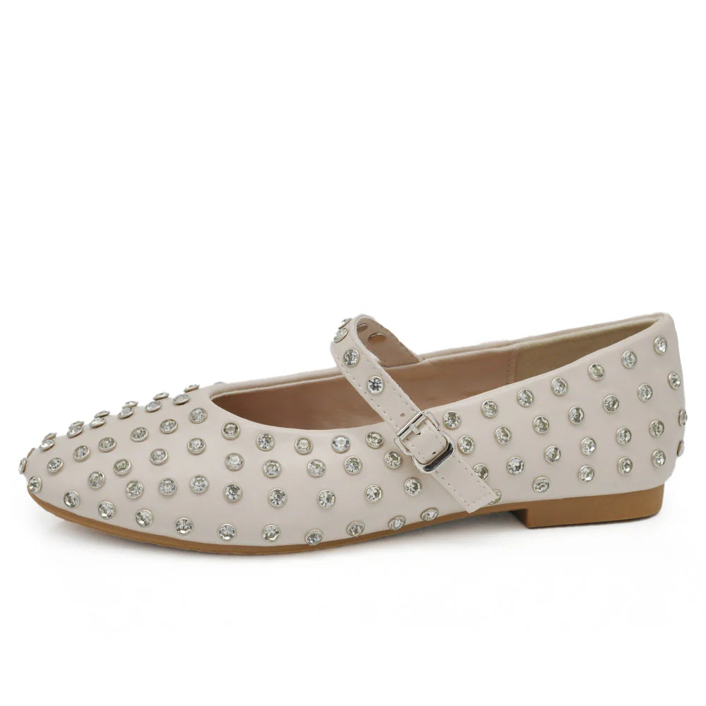 Laura | Ballerine Donna Borchie Strass Cinturino