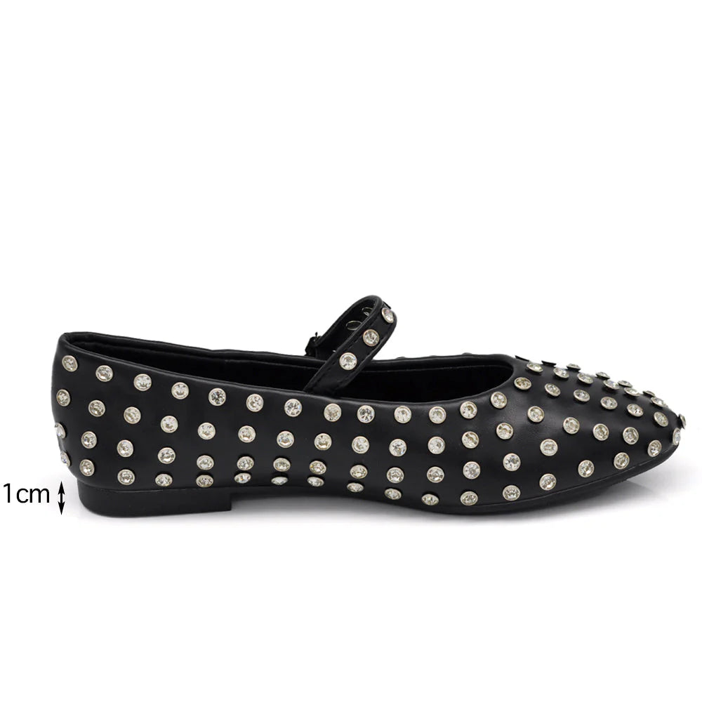 Laura | Ballerine Donna Borchie Strass Cinturino