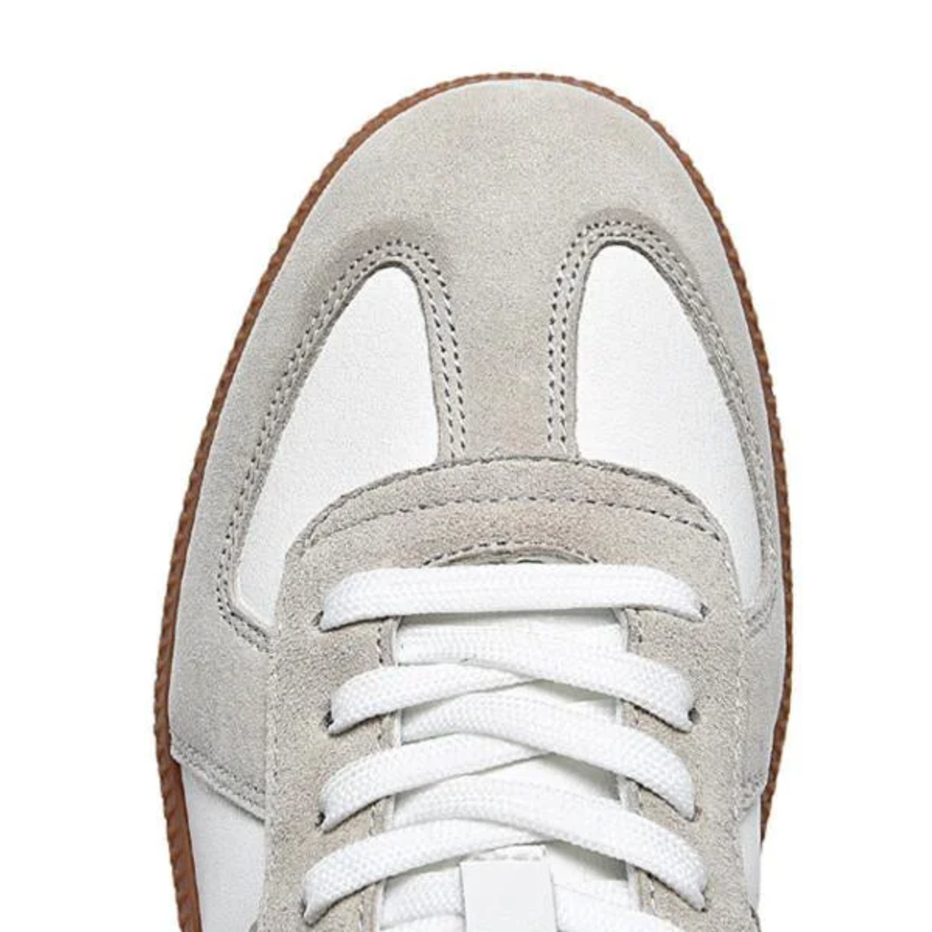 Leather Sneakers with Suede Overlays Lace Up Low Top Casual - Image 8
