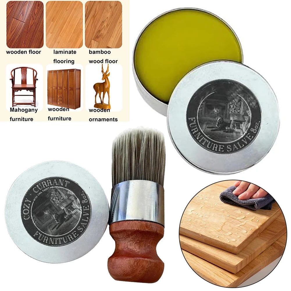 Leather Treatment for Furniture with Conditioner Cleaner and Wooden Application Brush - Image 1