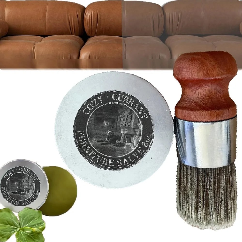 Leather Treatment for Furniture with Conditioner Cleaner and Wooden Application Brush - Image 4