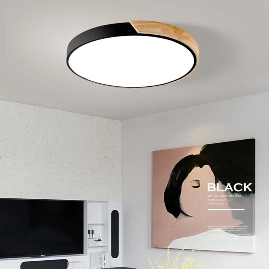 LED Ceiling Light Fixture Flush Mount Round Modern Slim Design for Bedroom Hallway - Image 1
