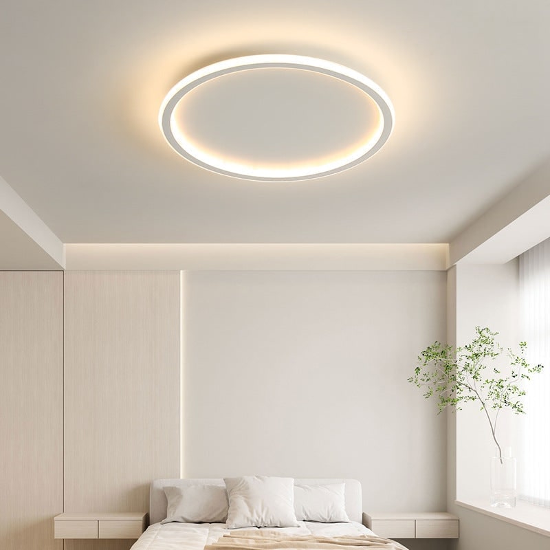 LED Ceiling Light Fixture with Modern Circular Ring Design and Flush Mount - Image 3