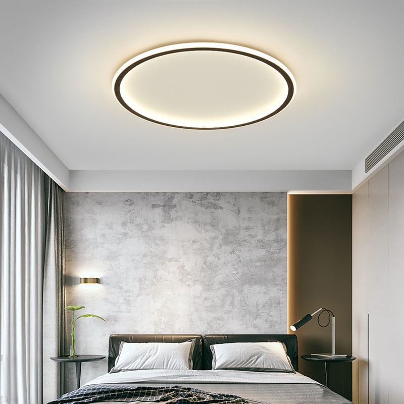 LED Ceiling Light Fixture with Modern Circular Ring Design and Flush Mount - Image 5