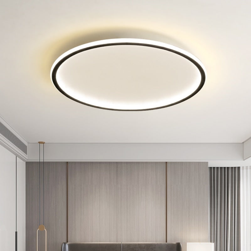 LED Ceiling Light Fixture with Modern Circular Ring Design and Flush Mount - Image 6