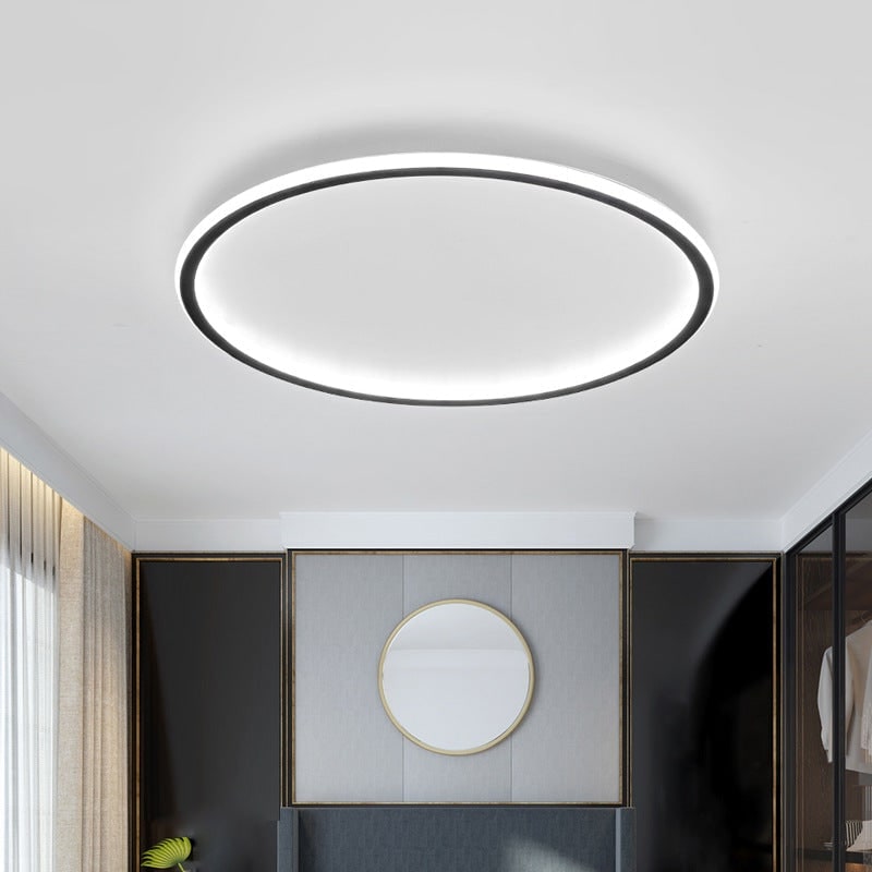 LED Ceiling Light Fixture with Modern Circular Ring Design and Flush Mount - Image 7