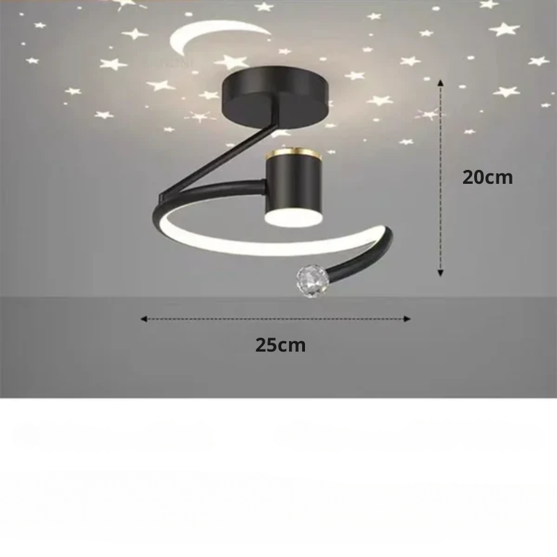 LED Ceiling Light with Starry Sky Projection and Semi Flush Mount Design - Image 7