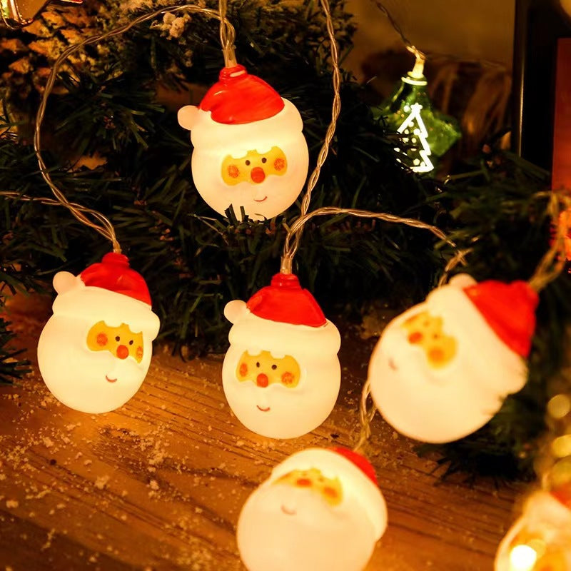 LED Christmas Lights String with 20 Santa Shaped Heads Battery Operated 3 Meter - Image 9