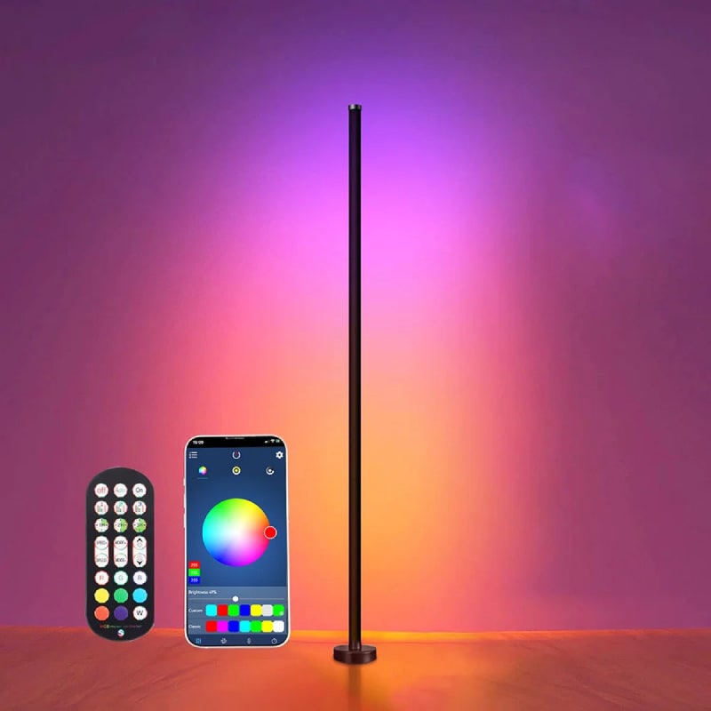 LED Floor Lamp with Color Changing and Remote Control Rgb Music Sync App Controlled Mood Lighting - Image 3