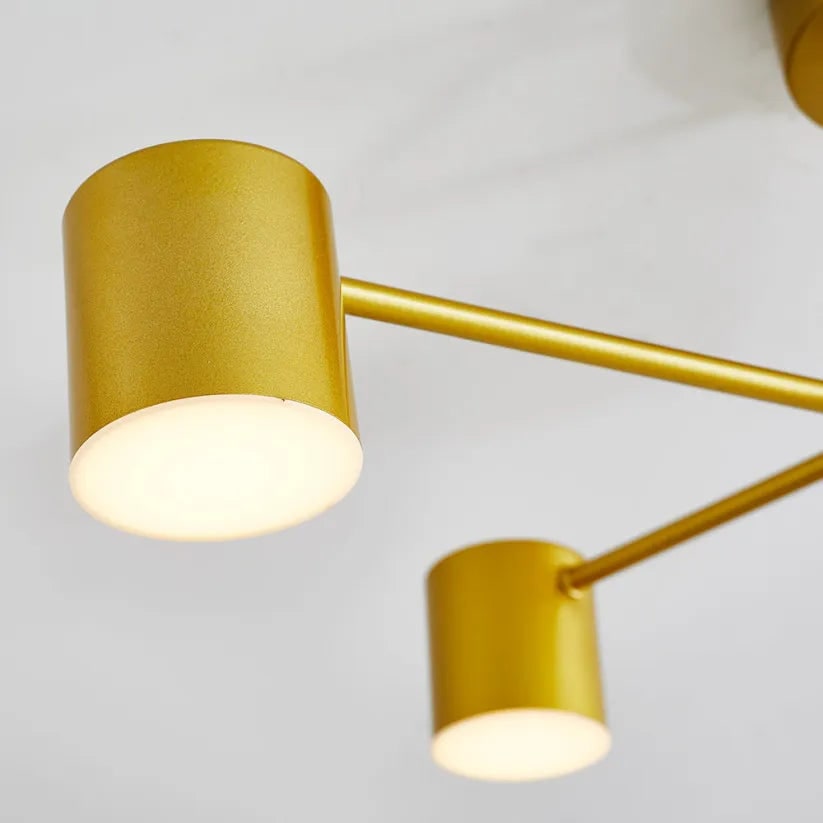 LED Flush Ceiling Lights Semi Contemporary 6-Light with Geometric Arms - Image 4
