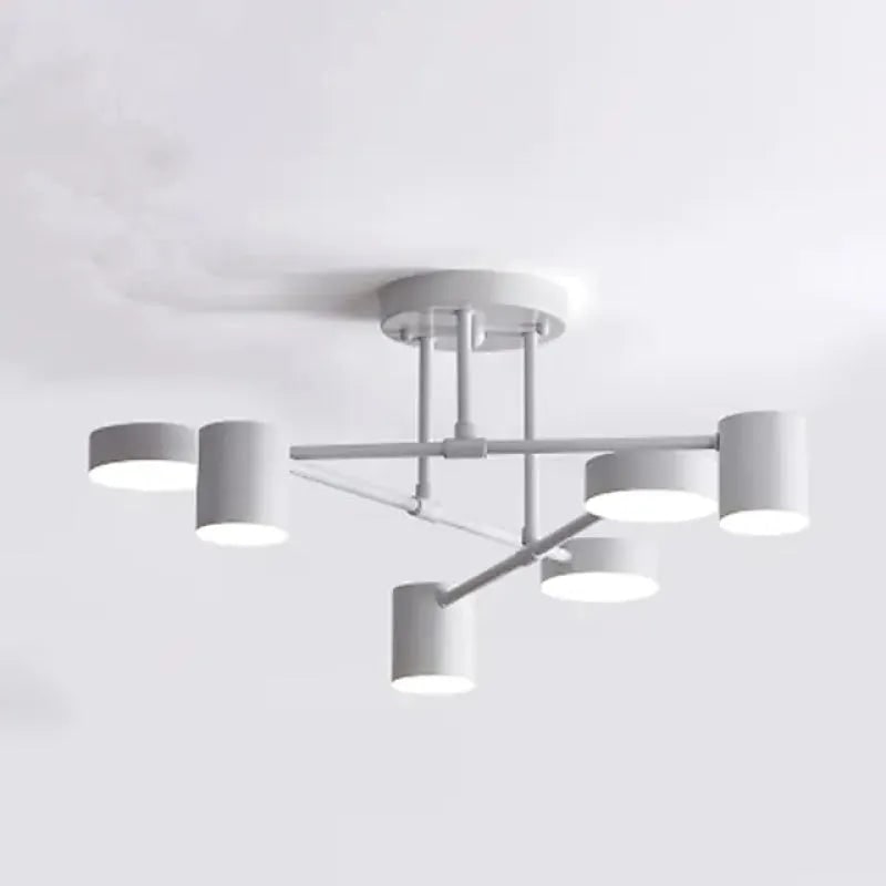 LED Flush Ceiling Lights Semi Contemporary 6-Light with Geometric Arms - Image 5