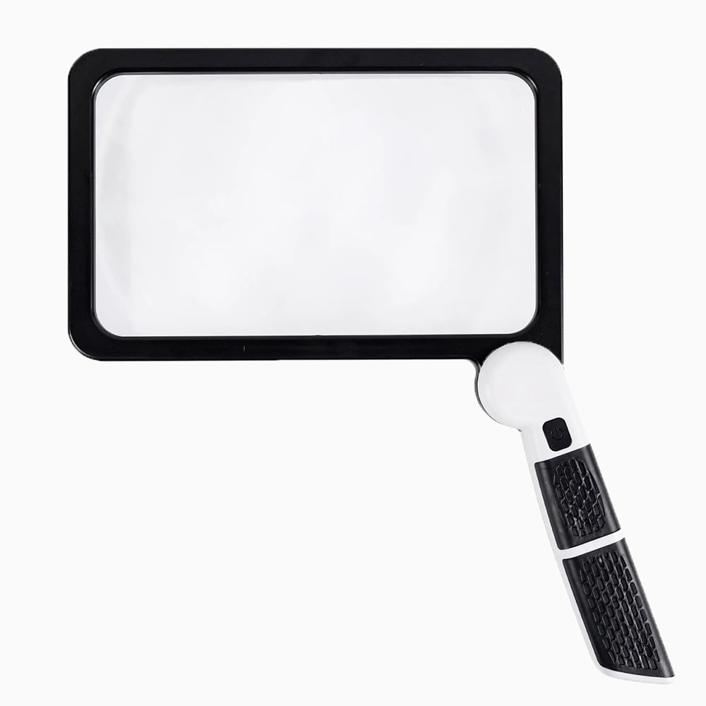 LED Magnifying Glass with Light and Folding Handle for Reading and Detailed Work - Image 1