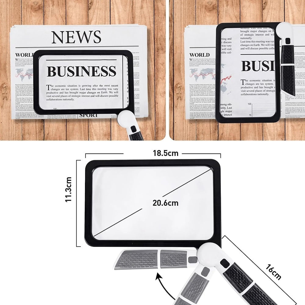 LED Magnifying Glass with Light and Folding Handle for Reading and Detailed Work - Image 5