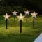 LED Star Pathway Lights with Warm White Glow Set of 5 Ground Stakes - Image 9